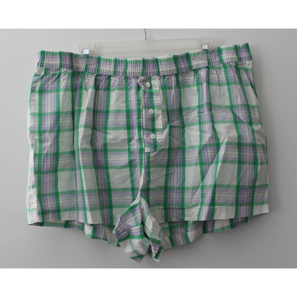 Old Navy Women High-Waisted Poplin Boxer Pajama Shorts Green Size XL NWT